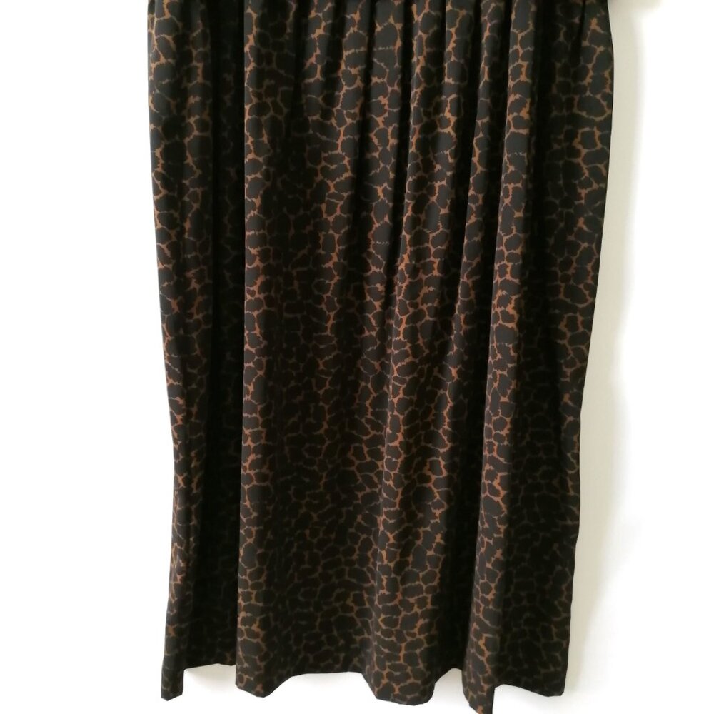 Sag Harbor Womens Brown Crew Neck Animal Print Summer Maxi Dress Size 22W - Picture 3 of 8